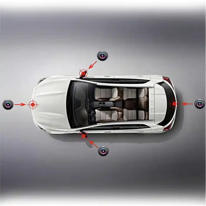 Universal 360° Surround View Car Camera System – 1080p HD Bird’s Eye View, DVR Recording & Night Vision