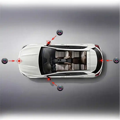 Universal 360° Surround View Car Camera System – 1080p HD Bird’s Eye View, DVR Recording & Night Vision