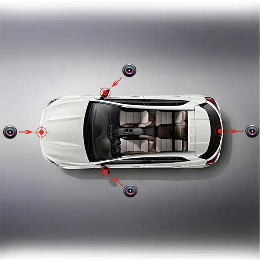 Universal 360° Surround View Car Camera System – 1080p HD Bird’s Eye View, DVR Recording & Night Vision